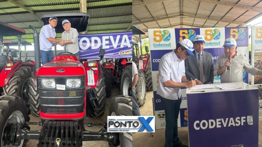 Santa Luz: Prefeito Arquel Alves reforça apoio ao campo com novo trator adquirido em parceria com deputado Merlong Solano