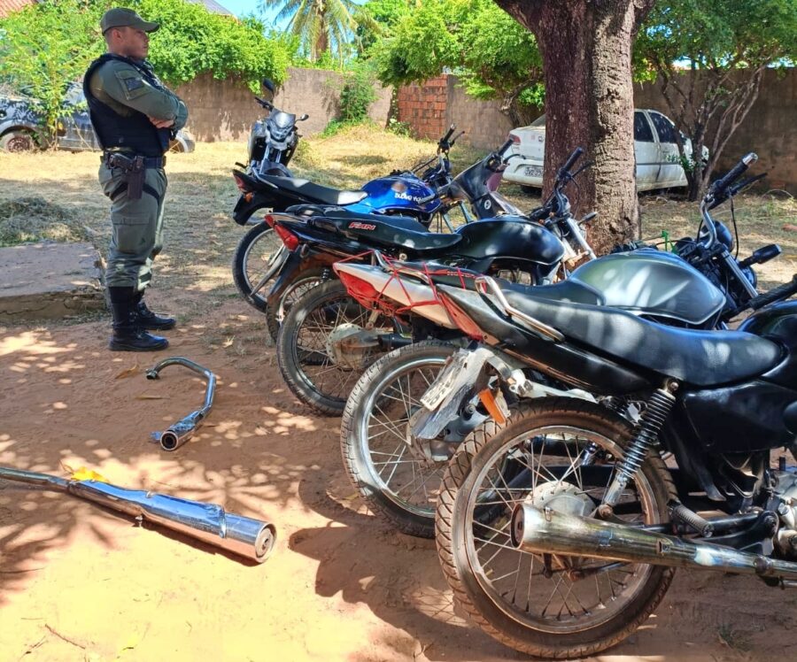 Operação da Polícia Militar e Trânsito Municipal combate motos com Kadron em Redenção do Gurguéia