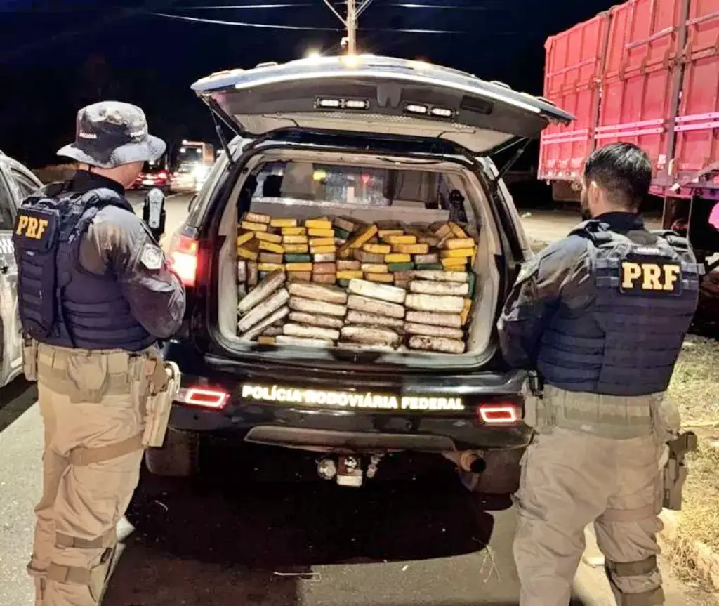 PRF apreende 210 kg de cocaína e 20 kg de skunk em operação na BR 316 em Picos