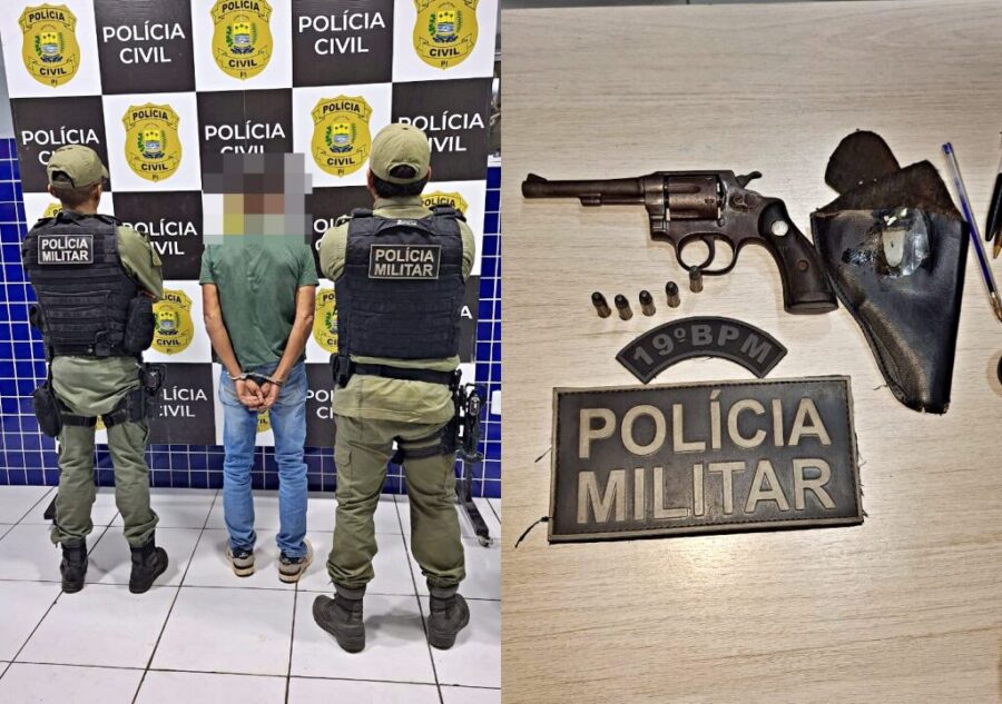 PM prende homem por porte ilegal de arma de fogo em Cristino Castro