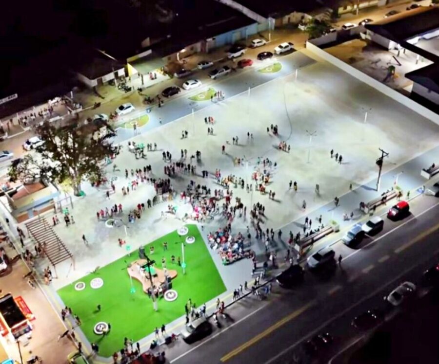 Prefeito Felipe Dias entrega revitalização da Praça da Sapolândia, novo palco dos festejos em Cristino Castro