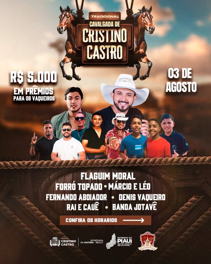 Cristino Castro se prepara para a tradicional Cavalgada neste domingo (03)