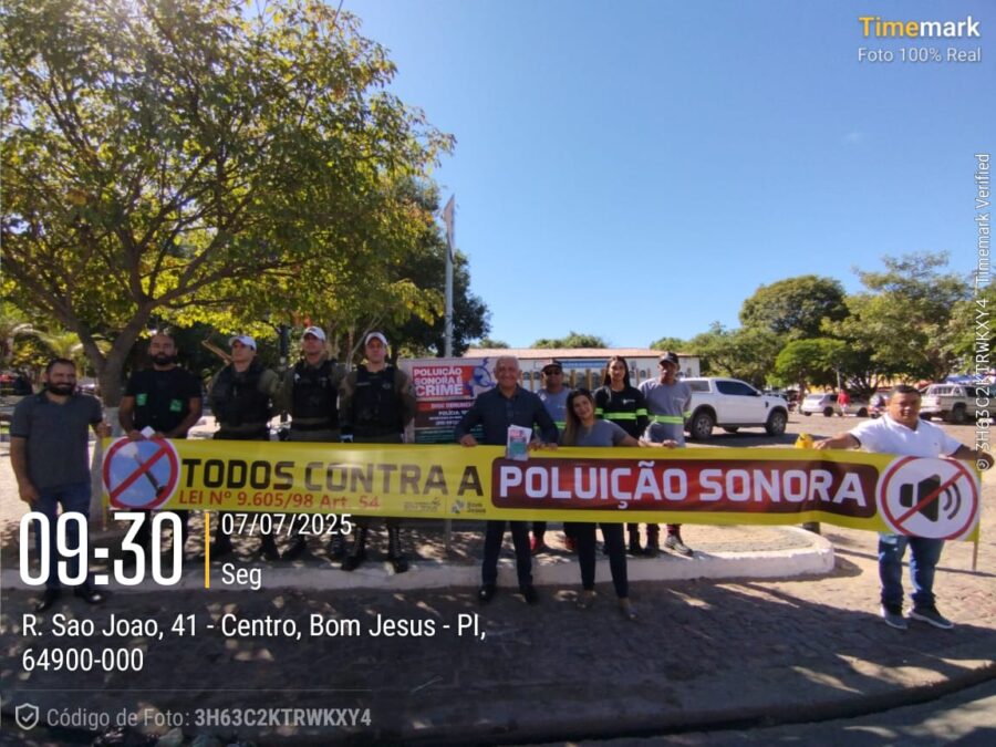 Campanha de Combate à Poluição Sonora é Intensificada em Bom Jesus