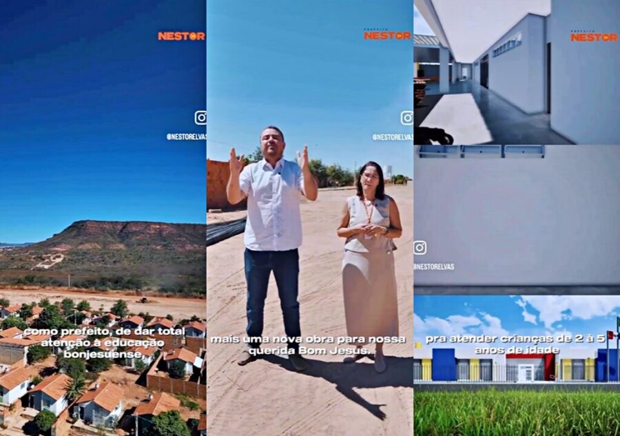 Prefeito Nestor Elvas e Secretária Oldênia acompanham início das obras de nova creche no Residencial Gilson Coelho