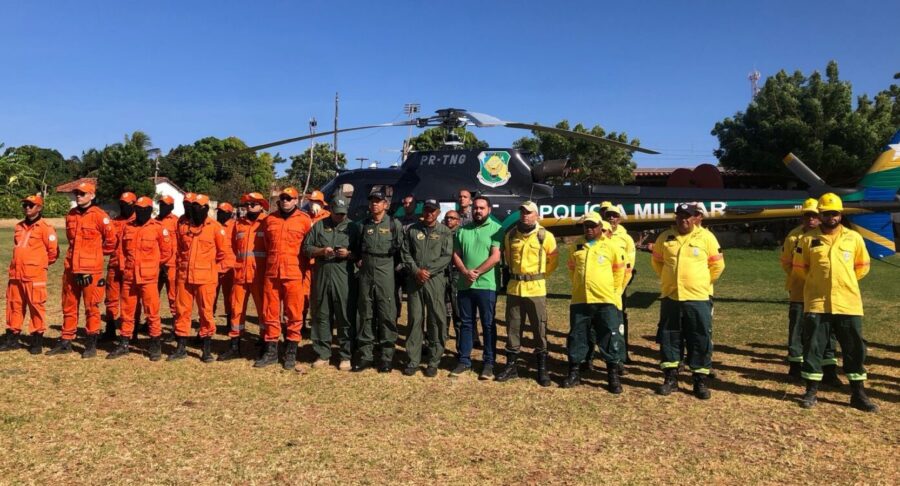 Incêndio em Pavussu e Canto do Buriti é controlado com ação intensa de brigadistas e helicóptero da PM