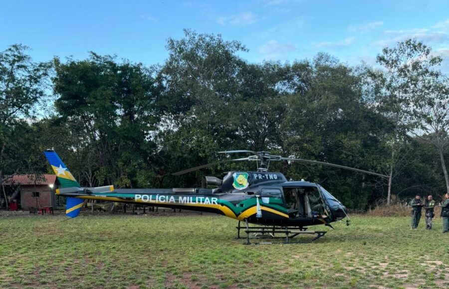 Governo do Estado envia helicóptero para o combate ao incêndio em Pavussu, no sul do estado