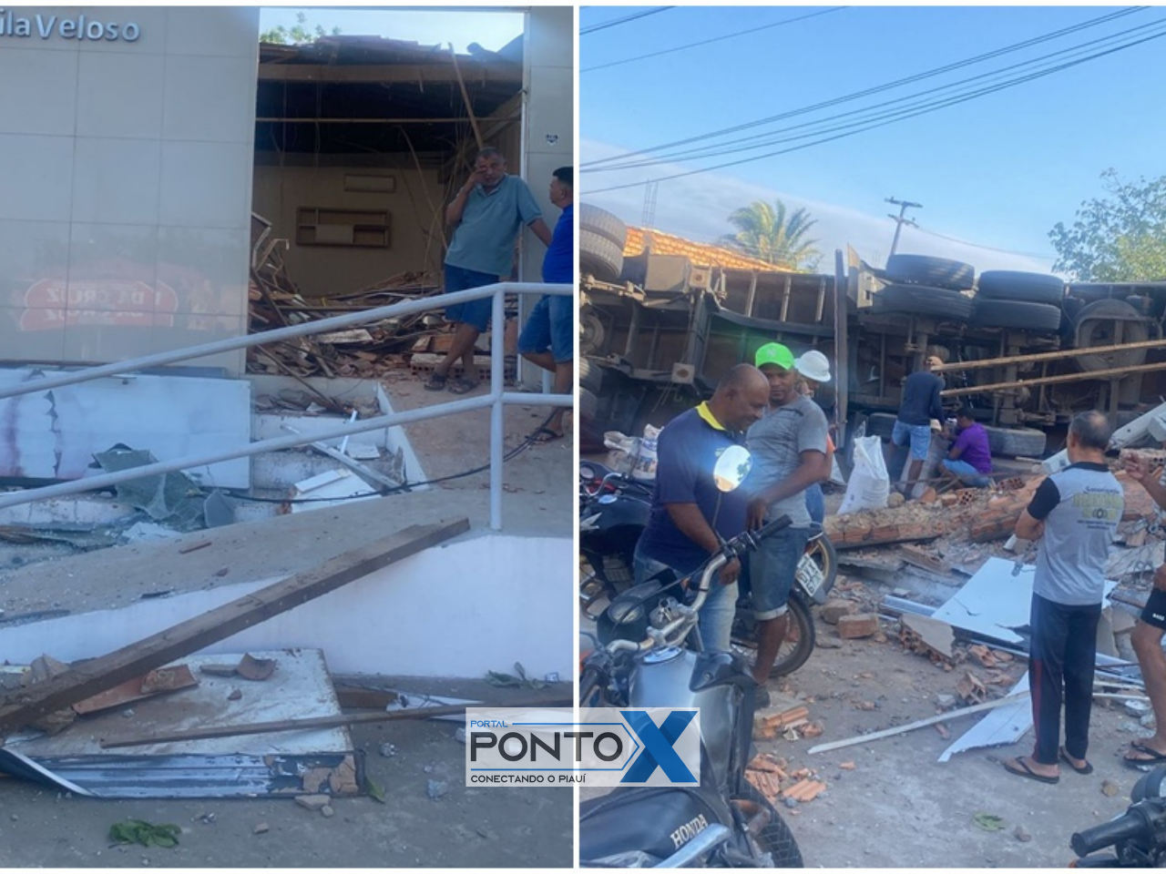 Carreta invade consultório odontológico em Eliseu Martins, Sul do Piauí