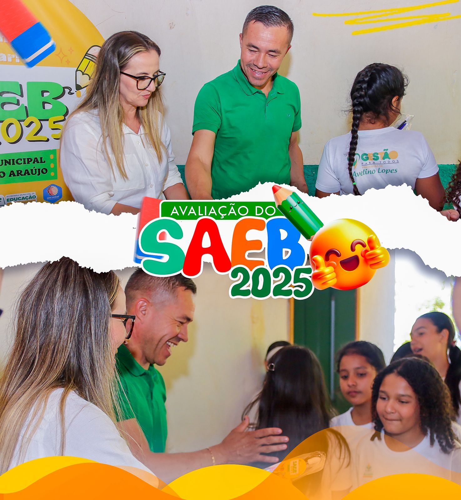 Gestão Municipal acompanha aplicação do SAEB 2025 e incentiva alunos com café da manhã e brindes