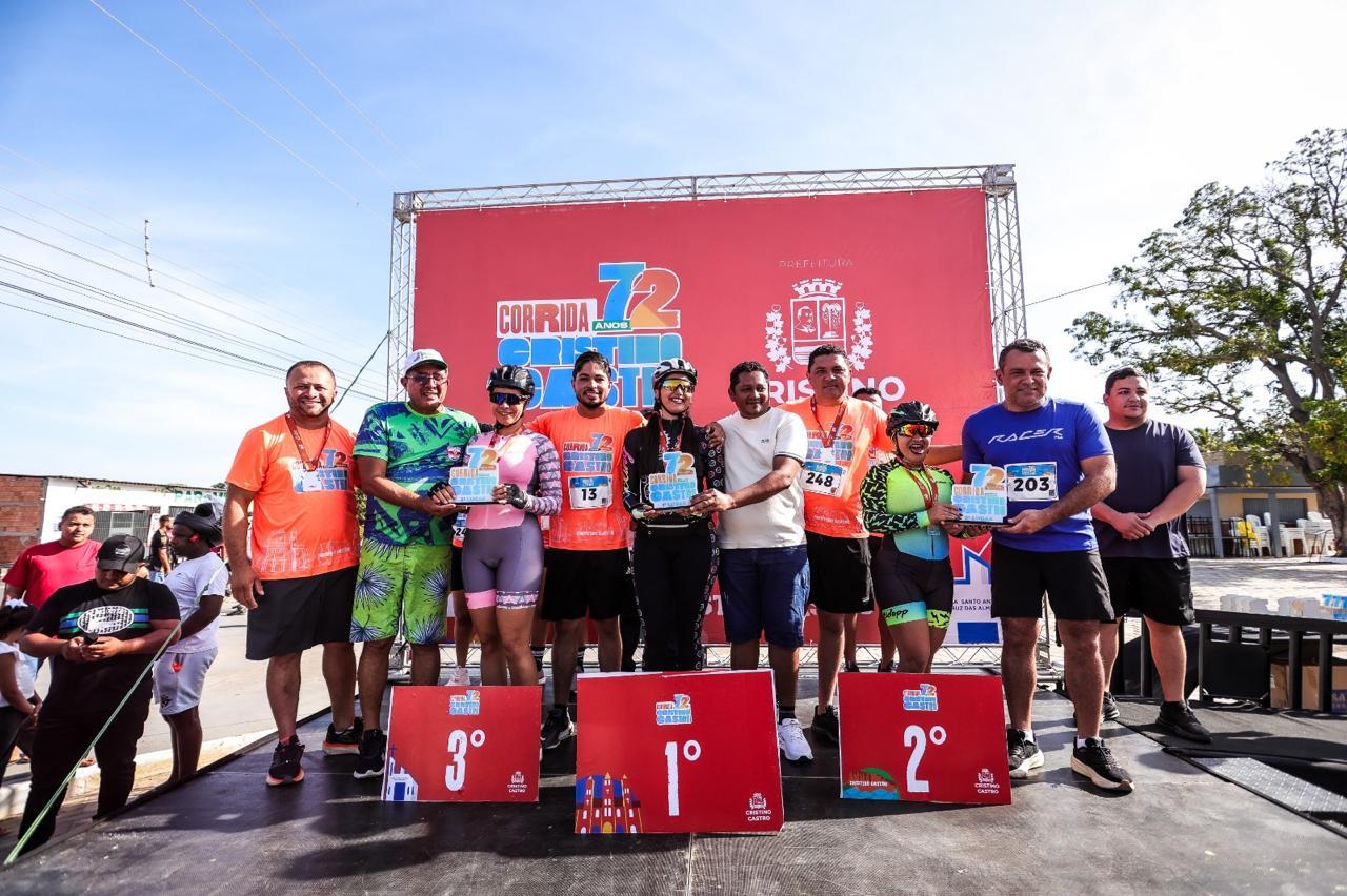 Cristino Castro inicia comemorações pelos 72 anos de emancipação com corrida e ciclismo