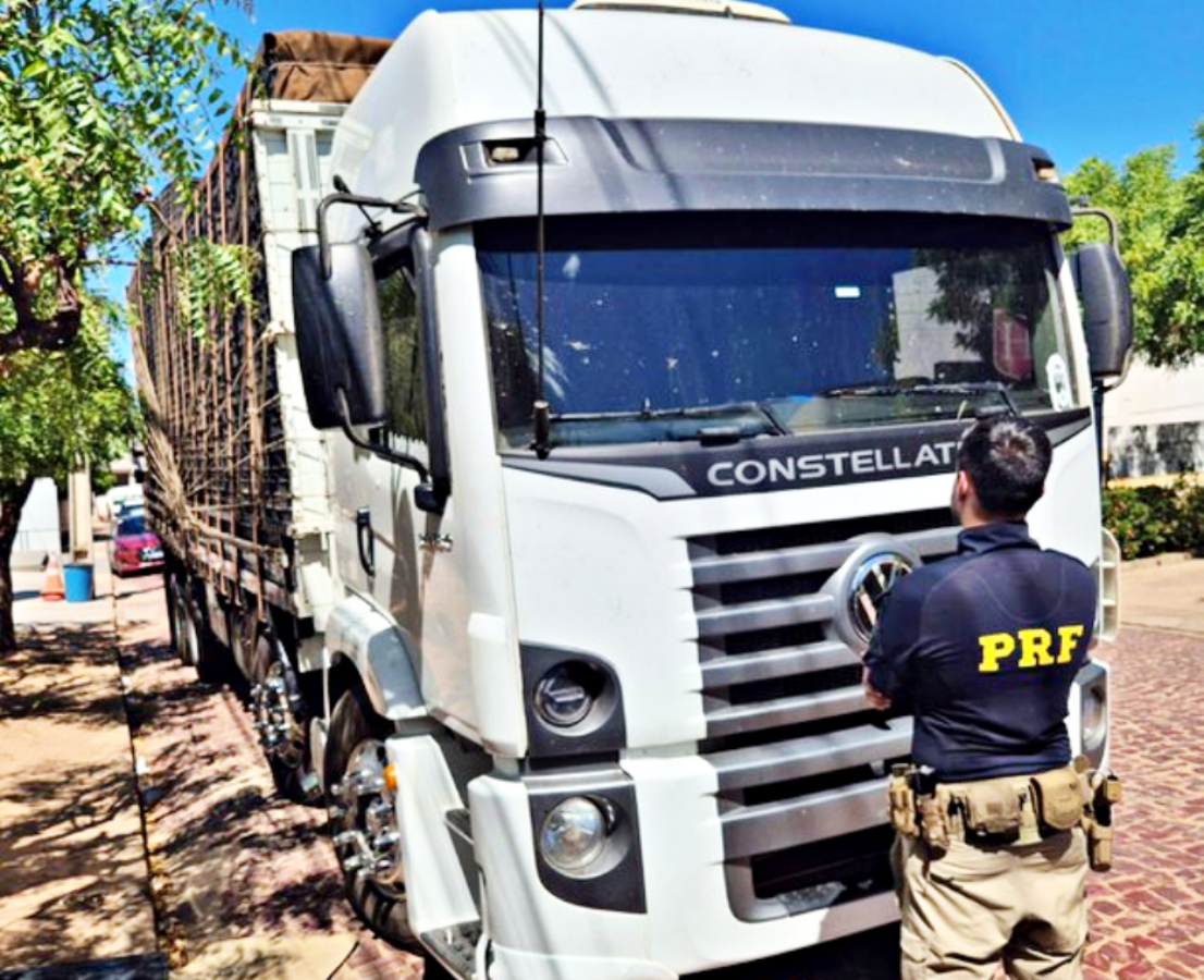 PRF identifica adulteração em caminhão na BR-135 em Cristino Castro, Sul do Piauí