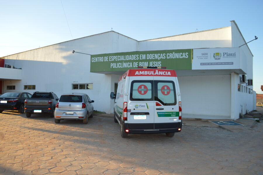 Tanque de oxigênio no Centro Covid do Hospital de Bom Jesus-PI (Foto: Portal Ponto X)