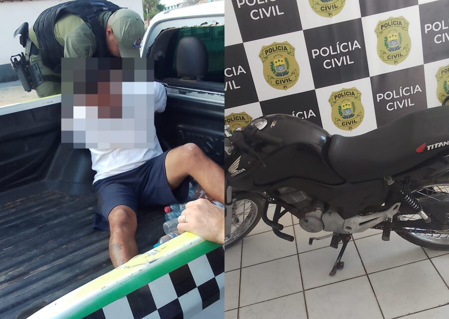 Polícia Militar de Cristino Castro prende suspeito de furto de Moto em Manoel Emídio (foto: GPM)