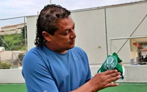 Tonhão, ex-zagueiro do Palmeiras, em registro de 2019 — Foto: GloboEsporte.com