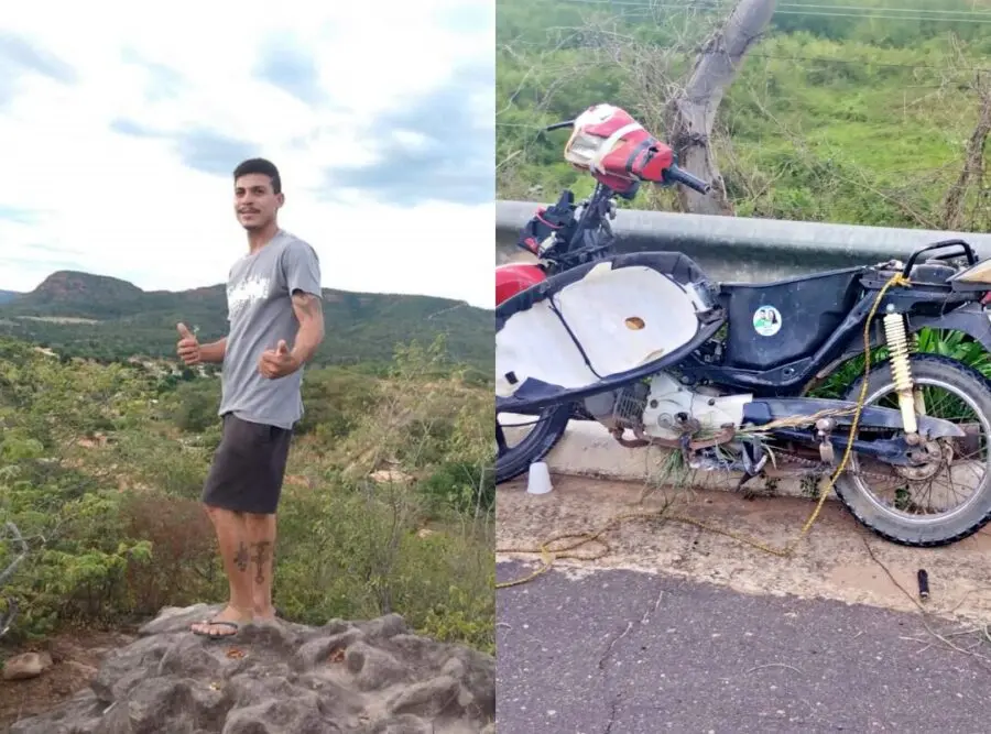 Jovem de 25 anos de Palmeira do Piauí morre em acidente de Moto na BR-135 em Cristino Castro (foto: edição Portal Ponto X)