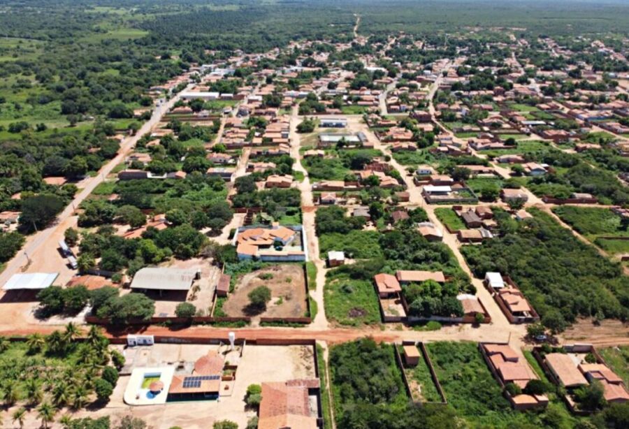 Imagem áerea de Redenção do Gurgueia (Foto: reproduçaõ)